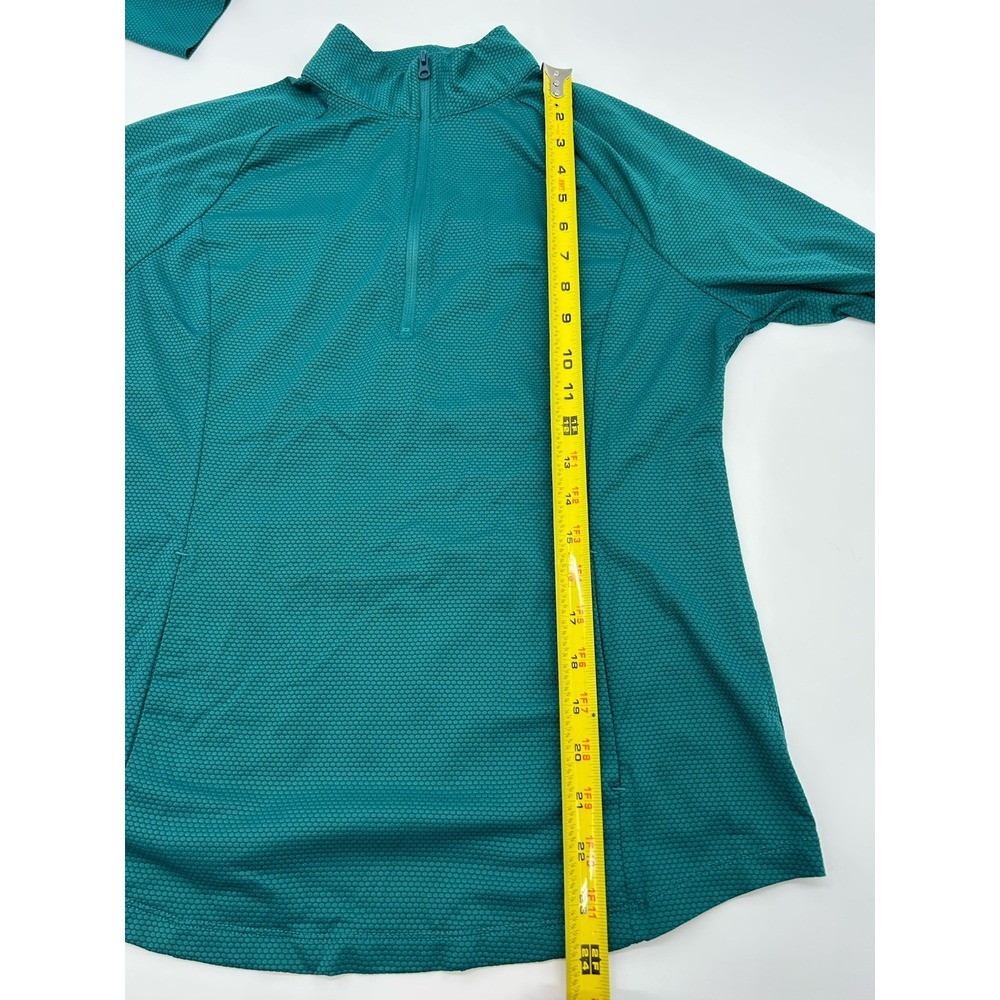 Tommy Bahama Golf Tennis Womens Long Sleeve Blue Textured 1/4 Zip Top Size L - Picture 7 of 8